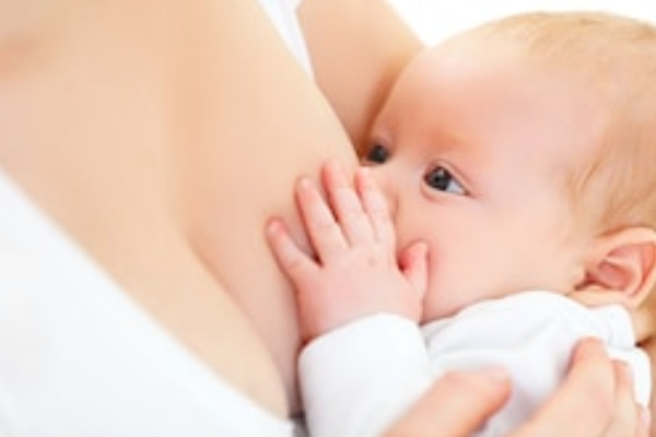 Baby breastfeeding 
